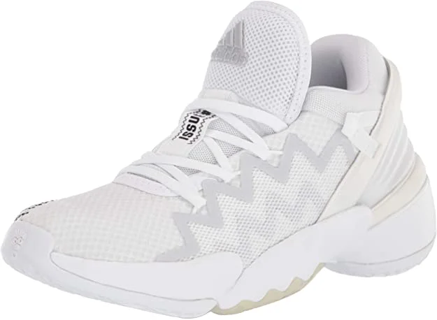 High-performance tennis shoes for professional players-New Adidas Unisex-Adult D.o.n. Issue 2 Indoor Court Shoe Men's Size 6.5 Wht/Slvr