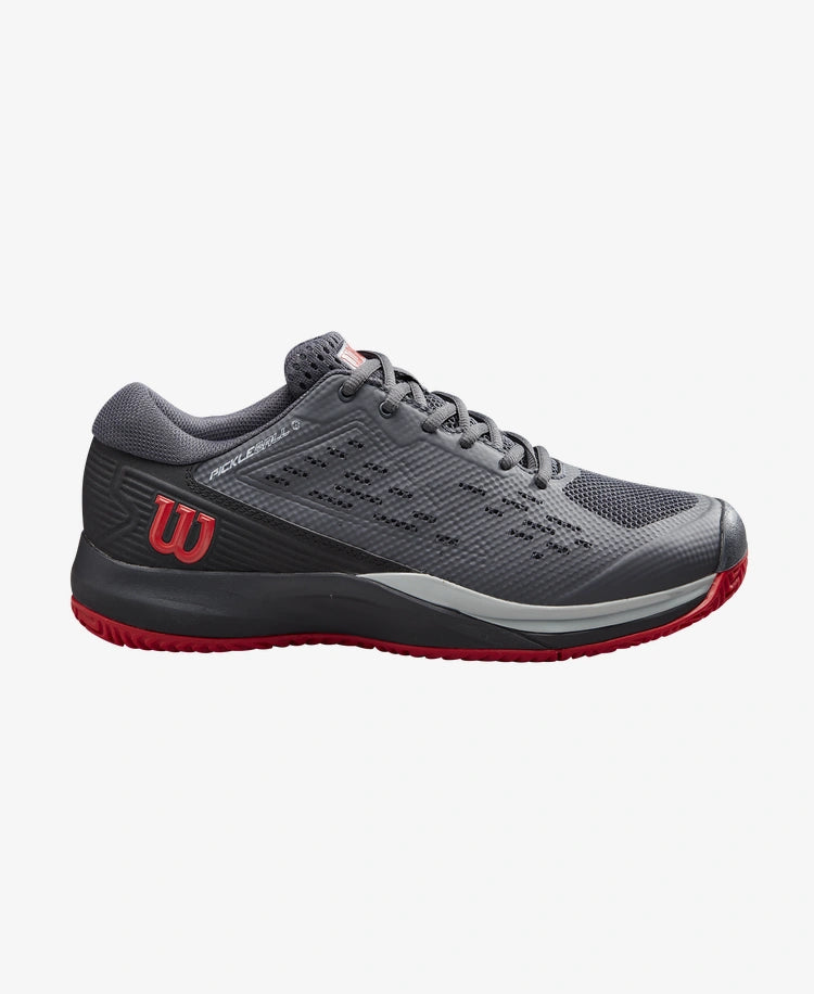 High-quality tennis shoes for elite players-Wilson Men's Rush Pro Ace (Ebony/Black/Red)