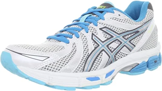 Tennis shoes for better movement and agility on the court-New ASICS Women's GEL-Exalt Running Shoe Silver/White/Blue Size 11.5