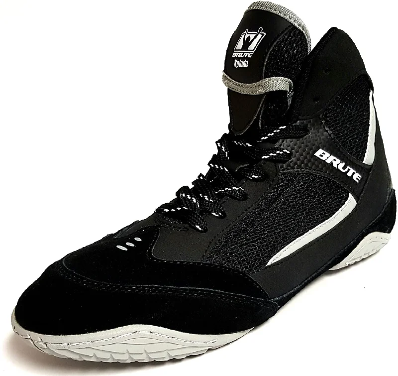 Tennis shoes with excellent cushioning-New Brute Xplode Wrestling Shoes 2B000207 Mens Size 8.5 Black/White