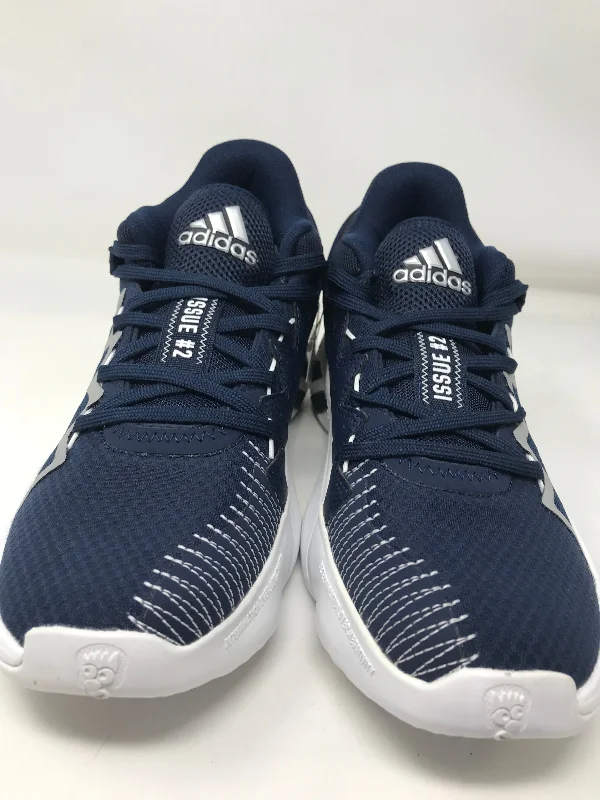 Tennis shoes for enhanced foot control-New Adidas Unisex-Adult D.O.N. Issue 2 Indoor Court Shoe Men's Size 13.5 Nvy/Wht