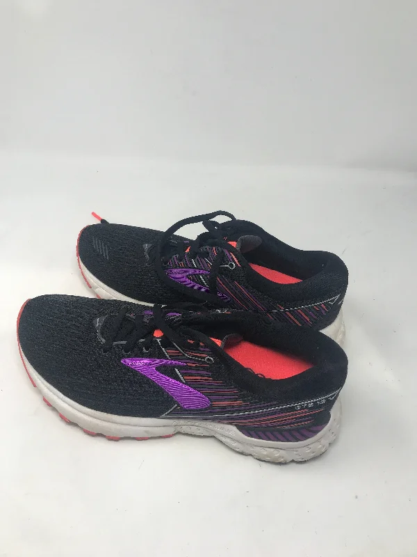 Best tennis shoes for jumping and quick starts-Used Brooks Women's Adrenaline GTS 19 Athletic Shoe Size 8 Black/Fuchsia