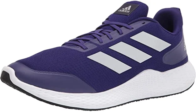 Tennis shoes with non-marking soles for indoor courts-New Adidas Men's Edge Gameday Running Shoe Size 10 Purple/Silver/White