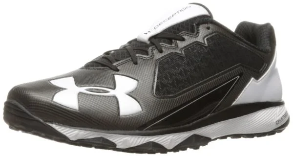 Tennis shoes with the best arch support-New Under Armour Men's Deception Trainer Baseball Shoe Blk/Wht Size 13 M