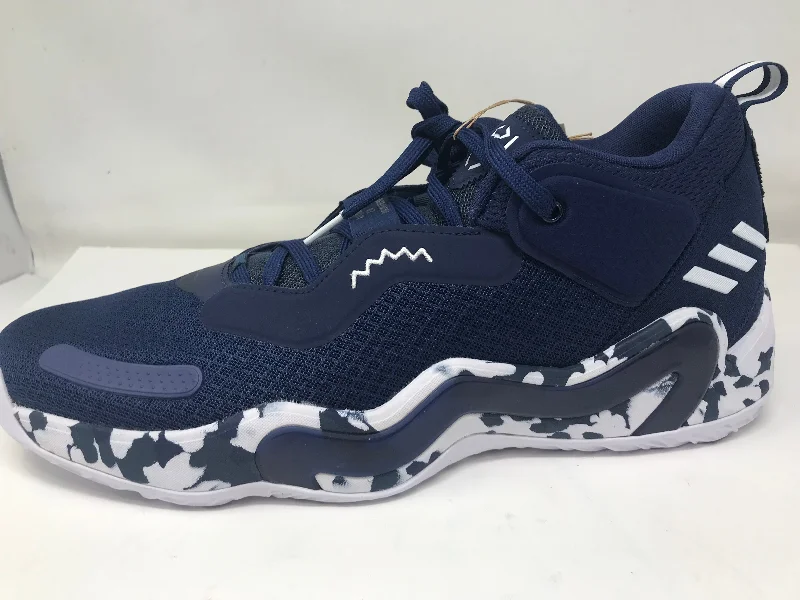 Tennis shoes for quick lateral movements-New adidas D.O.N. Issue 3 Shoe - Unisex Basketball Men 9.5/Women 10.5 Navy/White