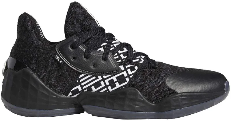 Tennis shoes for excellent grip on all surfaces-New Adidas Harden Vol 4 Men's Sz 15 Basketball Shoe Black/White