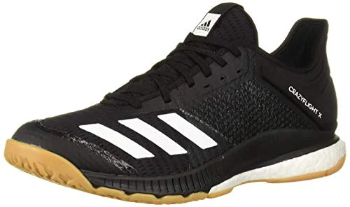 Tennis shoes with durable and flexible outsole-New Adidas Crazyflight X 3 Volleyball Shoe Women's Black/White/Tan Size 6