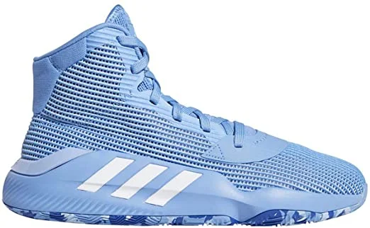 Best tennis shoes for support and stability-New Adidas Mens Pro Bounce 2019 Basketball Shoes Lightblu/White/Glowblu 8.5