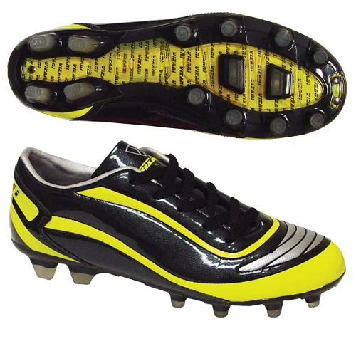 Tennis shoes with innovative arch support technology-New Vizari Finale Soccer Molded Cleats Adult 13 Black/Yellow/Silver