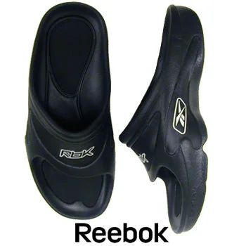 Tennis shoes with excellent support for net play-New Reebok Team Mojo Unisex Sandals Men 6/ Women 7 Black/White