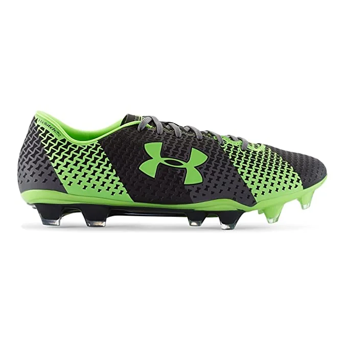 Tennis shoes with reinforced upper for support-New Under Armour Men's CoreSpeed Force FG Soccer Cleat Size 12 Black/Green