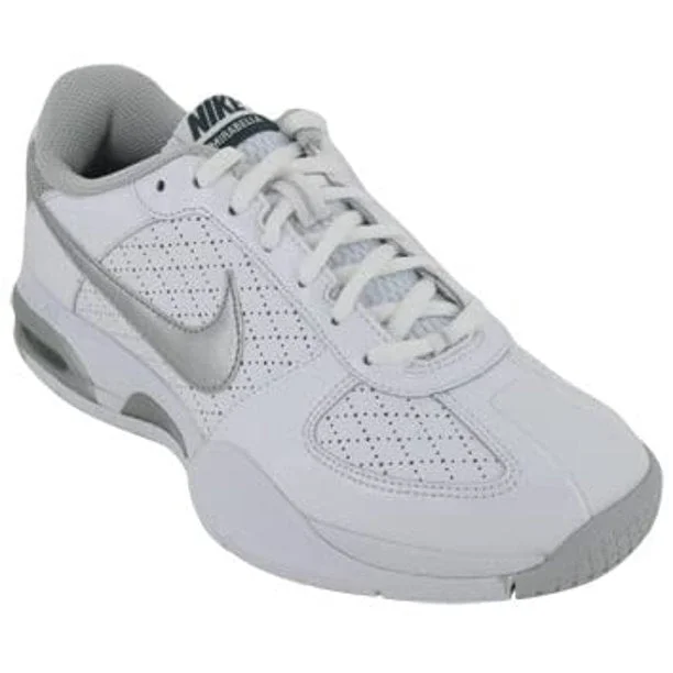 Tennis shoes with the best midsole cushioning-New Nike Women's Air Max Mirabella 3' Tennis Shoe Size 5 White/Silver