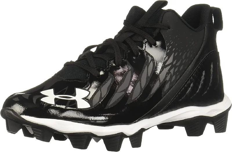 Lightweight tennis shoes for speed-New Under Armour Unisex-Child Spotlight Franchise Rm Jr Football Shoe 1.5Y Blk/Wht