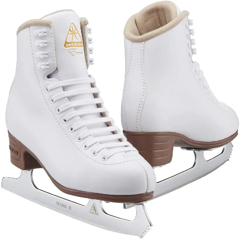 Tennis shoes for improved court mobility and quick turns-New Jackson Ultima Girl's Sz 1.5 Excel Synthetic Lining Ice Skates White