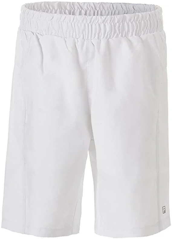 Best tennis shoes for cushioning in the sole-New Fila Boy's Fundamental Piped Shorts Medium White