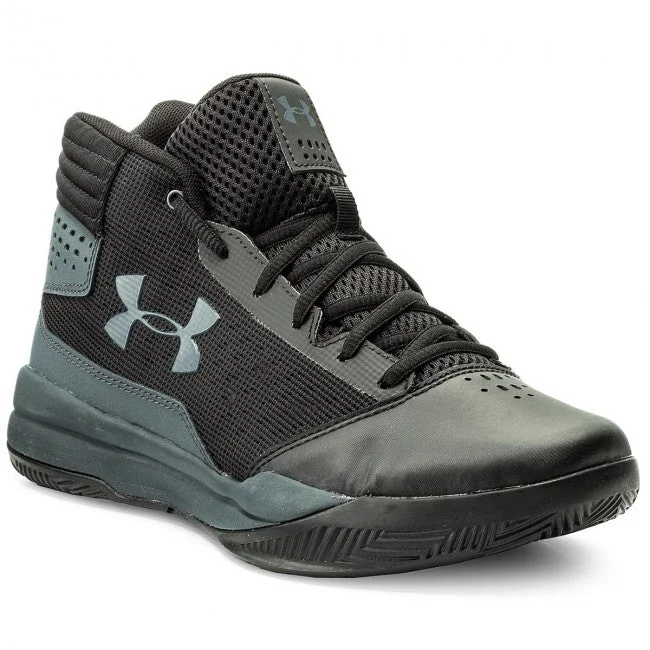 Best tennis shoes for support and stability-New Under Armour Kids' Grade School Jet 2017 Basketball Shoes Black/Gray 6Y