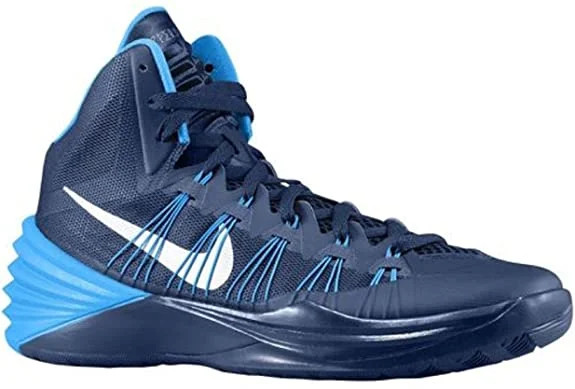 Tennis shoes for enhanced foot control-New Nike Womens 8 Hyperdunk 2013 Navy/Blue/Metallic Silver Basketball Shoe