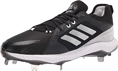 Tennis shoes with the best midsole cushioning-New Other Adidas Men's Eg5634 Metal Baseball Cleat Blk/Wht/Slvr Size 10