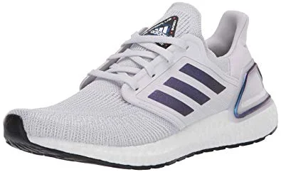 Tennis shoes for comfortable fit with padded insoles-New Adidas Ultraboost 20 Sneaker Men's 12 Gray/Blue/White EG0695