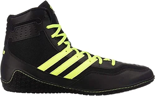 Tennis shoes with multi-surface traction designs-New Adidas Men's Mat Wizard.3 Wrestling Shoes  Mens Size 14 Black/Yellow/Red