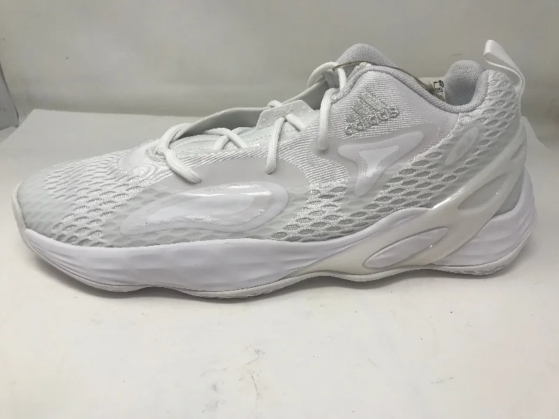 Best tennis shoes for jumping and quick starts-New adidas Exhibit A Shoe - Unisex Basketball Men 8.5/Women 8.5 Wht/Wht