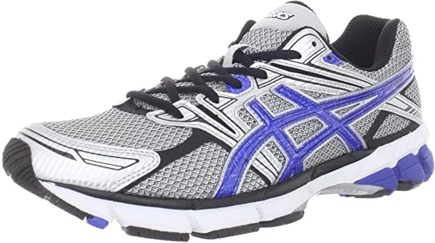 Tennis shoes for comfortable fit and reduced pressure-New ASICS Men's GT-1000 Running Shoe, Black/Blue/Silver Size 6