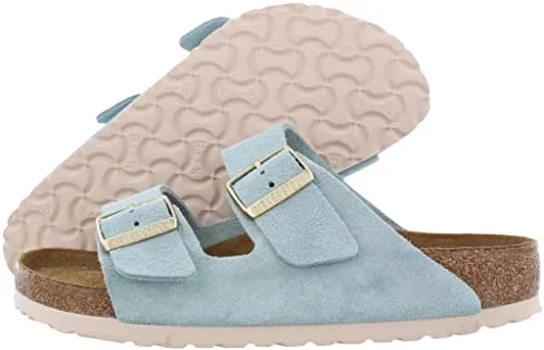 Tennis shoes with innovative arch support technology-New Birkenstock Unisex Arizona Leather Sandal Size 37 Light Blue