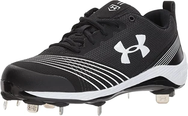 Best tennis shoes for injury prevention-New Under Armour Women's Glyde ST Softball Size 11 Black/White Metal Cleats