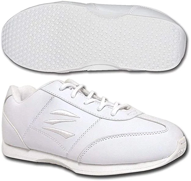 Tennis shoes with the best shock protection-New Zephz Women's Tumble Cheerleading Shoe Assorted Laces 5.5 White