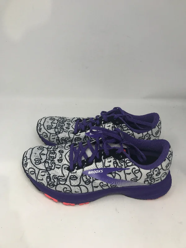 Tennis shoes for reducing foot fatigue during play-Used Brooks Women's Launch 7 Empower Her Collection Running Shoes Size 9 Purple