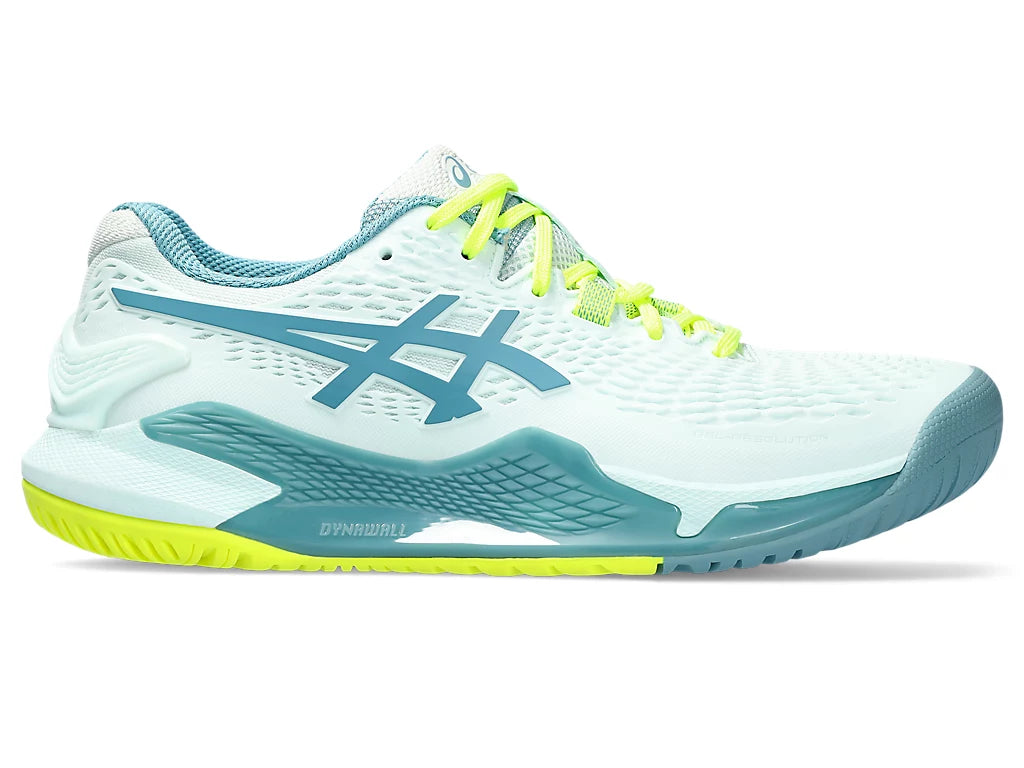 Tennis shoes with a non-slip sole design-Asics Women's Gel-Resolution 9 WIDE (Soothing Sea/Gris Blue)