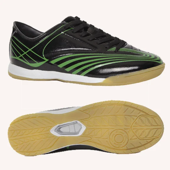 Tennis shoes for comfortable fit with padded insoles-New Vizari Black/Green Sorrento Indoor Soccer Shoes Adult 12 93255