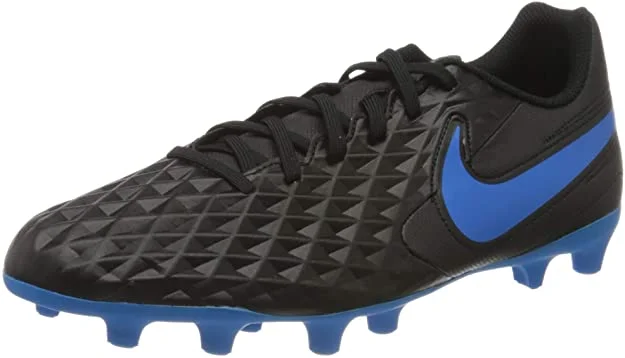 Tennis shoes for protecting against sprains and injuries-New Nike Men's Football Boots MN 11.5/Wmn 13 Black/Royal Molded Cleats