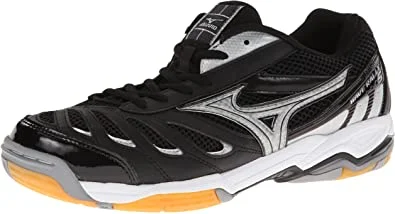 Tennis shoes with excellent cushioning-New Mizuno Wave Rally 5 Volleyball Shoes Black/Silver Women's Size 11