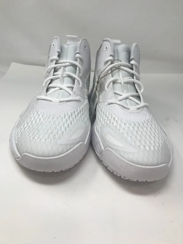 Tennis shoes for protecting against sprains and injuries-New, Other adidas Exhibit A Mid Shoe Unisex Basketball Mn 12/Wmn 13 Wht/Wht