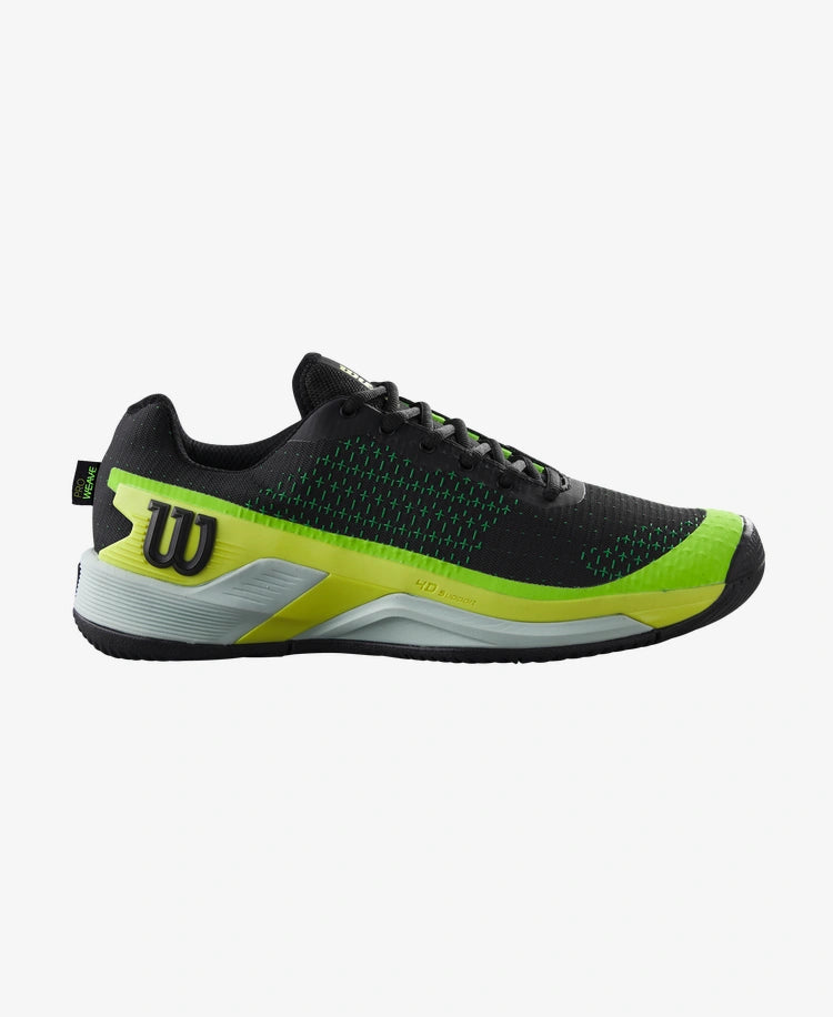 Best tennis shoes for cushioning in the sole-Wilson Men's Rush Pro Extra Duty (Black/Safety Yellow)