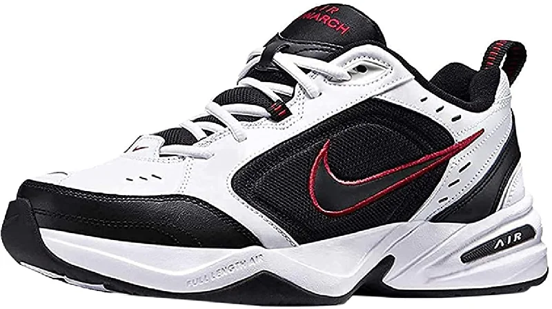 Tennis shoes for hard surface durability and performance-New Nike Men's Air Monarch IV Cross Trainer Size 14 White/Black/Red