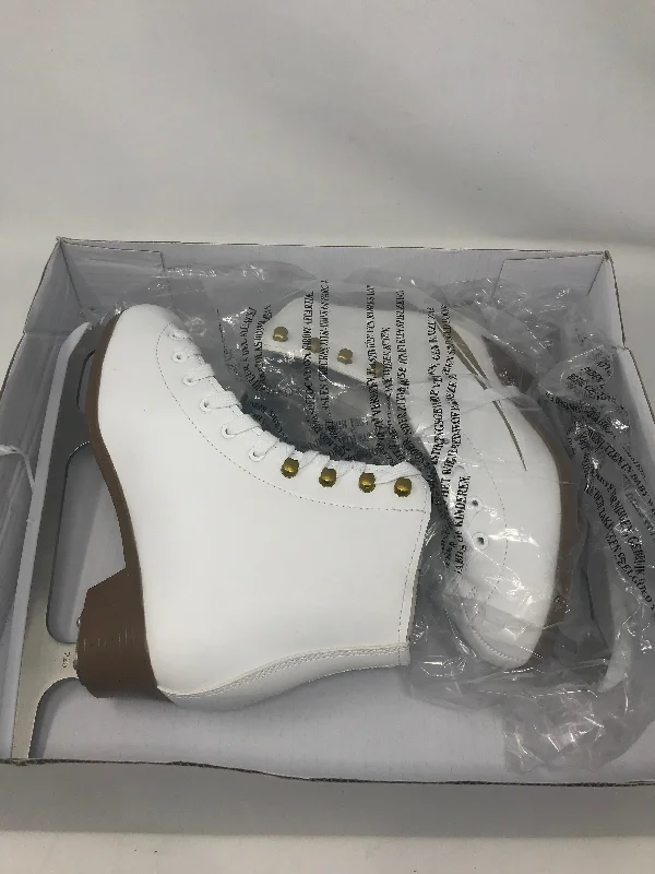 Tennis shoes for controlled, powerful movements-New Other Lake Placid Women's Size 7 Cascade Figure Ice Skates White/Gold