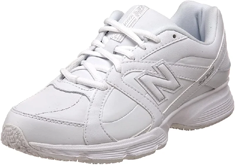 Best tennis shoes for players with heel pain-New New Balance Women's Slip Resistant 512 V1 Industrial Shoe, White, 5 B US