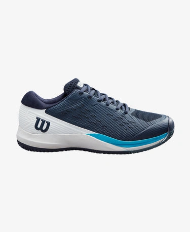 Tennis shoes with a responsive and cushioned midsole-Wilson Men's Rush Pro Ace (Navy Blazer/White/Blue Atoll)