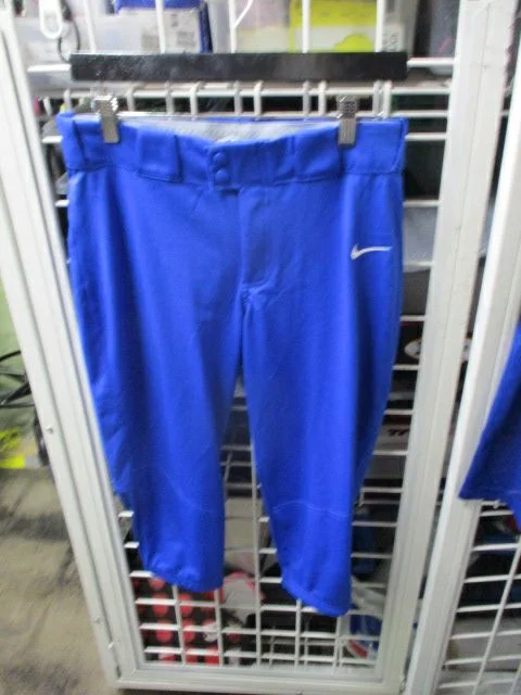 Soft fabric baseball pants-Used Nike Blue Knicker Bottom Pants Adult Size Medium