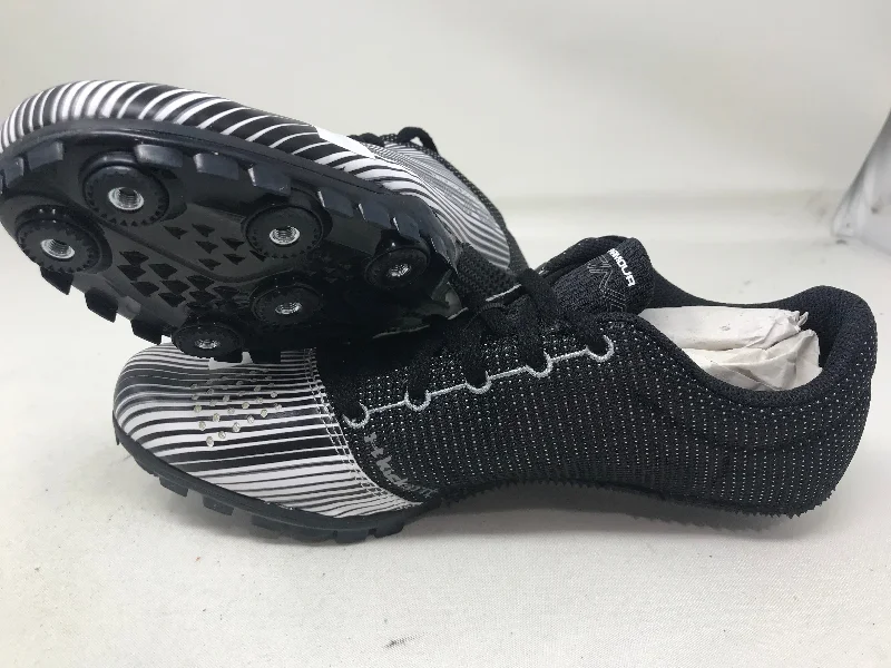 Tennis shoes with shock-absorbing sole technology-New Under Armour Kick Sprint Spike Men's 8.5 Track and Field Shoe Black/White