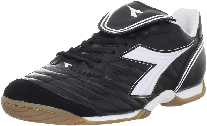 Tennis shoes for controlled, powerful movements-New Diadora Scudetto ID Size Mens 12 Indoor Soccer Cleats Blk/White 115855