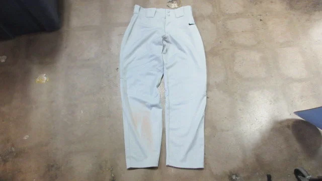 Classic baseball pants designs-Used Nike Grey Open Bottom Baseball Pants Size Youth XL