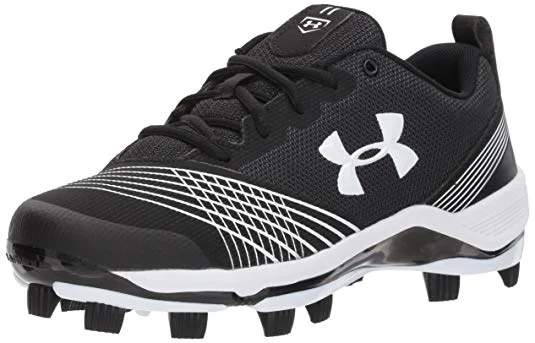 Best tennis shoes for cushioning in the sole-New Under Armour Women's Glyde TPU Softball Size 5.5 Black/White Molded Cleats