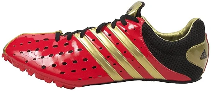 Tennis shoes with durable outsole material-New Adidas Men's Meteor 07 Track Shoe,Ltscar/Metalgld/Blk,12 M