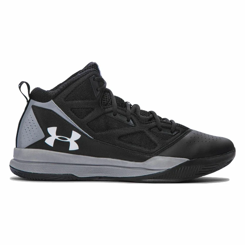 Tennis shoes for excellent grip on all surfaces-New Under Armour Jet Mid Basketball Shoes 1269280 Mens 12 Black/Gray