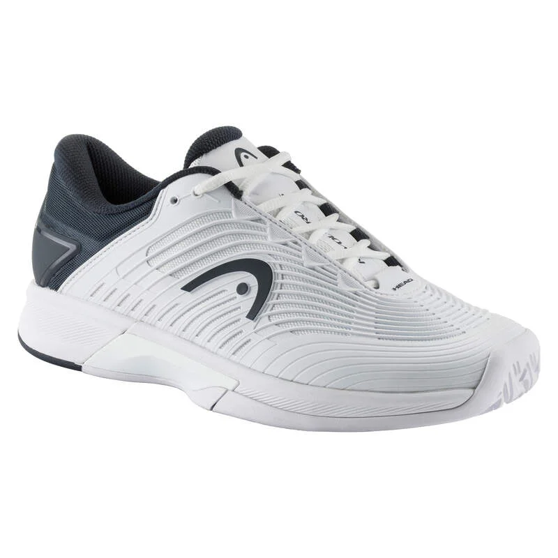 Best tennis shoes for hard court durability-Head Men's Revolt Pro 4.5 (White/Navy)