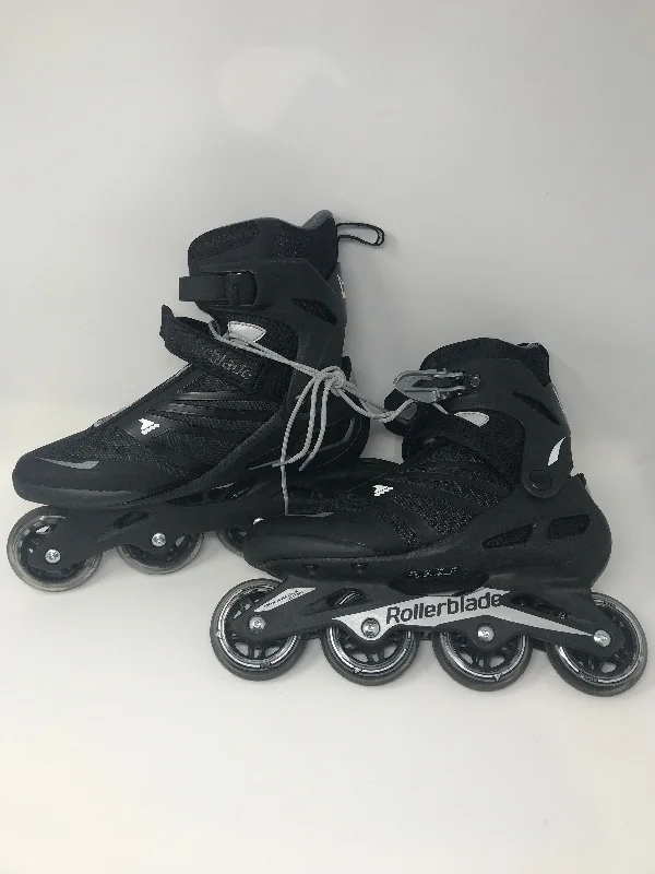 Best tennis shoes for tennis players with high arches-Used Rollerblade Zetrablade Performance Inline Skates Mens 10 Black and Silver