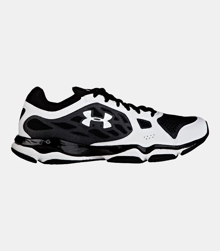 Tennis shoes with durable outsole material-New Under Armour Mens UA Micro G Pulse Training Shoes Wide Adult 9 White/Black